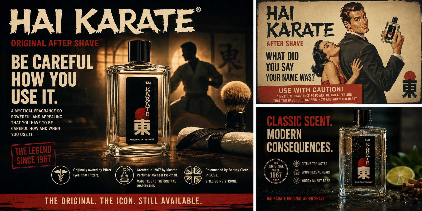 Hai Karate Original After Shave - Be careful how you use it